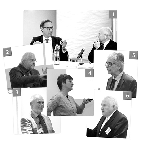 17. Deutscher Medizinrechtstag, 23.-24. September 2016 in Berlin Fachdiskussionen auf dem 17. Deutschen Medizinrechtstag: 1. Rechtsanwalt Jörg F. Heynemann, Vorstand Medizinrechtsanwälte e.V. (links) und Karl-Dieter Möller, Moderator - 2. Rechtsanwalt Prof. Dr. Hans-Peter Schwintowski - 3. Rechtsanwalt Wolfgang Putz - 4. Dr. Christiane Simmler, VorsRiIn am KG, Berlin - 5. Rechtsanwalt Prof. Dr. Wolfram Eberbach - 6. VorsRiOLG a.D Lothar Jaeger