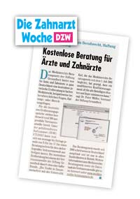 DZW - Die Zahnarzt Woche - Juni 2004: Kostenlose Beratung für Ärzte und Zahnärzte DZW - Die Zahnarzt Woche - Juni 2004: Kostenlose Beratung für Ärzte und Zahnärzte