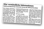 Nordsee-Zeitung - Juli 2004: Klar verständliche Informationen Nordsee-Zeitung - Juli 2004: Klar verständliche Informationen
