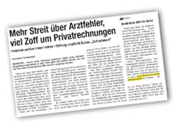 Ärztliche Praxis - Dezember 2004: Mehr Streit über Arztfehler, viel Zoff um Privatrechnungen Ärztliche Praxis - Dezember 2004: Mehr Streit über Arztfehler, viel Zoff um Privatrechnungen