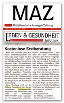 MAZ Mittelhessische Anzeigen Zeitung - November 2005: Kostenlose Erstberatung MAZ Mittelhessische Anzeigen Zeitung - November 2005: Kostenlose Erstberatung