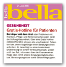 Bella - Juni 2006: Gesundheit – Gratis-Hotline für Patienten Bella - Juni 2006: Gesundheit – Gratis-Hotline für Patienten