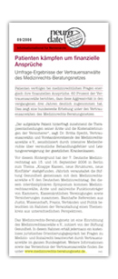 Neuro date aktuell September 2006: Patienten kämpfen um finanzielle Ansprüche Neuro date aktuell September 2006: Patienten kämpfen um finanzielle Ansprüche