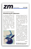 Zahnärztliche Mitteilungen Juli 2007: Service bei Medizinrechtsfragen - Orientierung für jedermann Zahnärztliche Mitteilungen Juli 2007: Service bei Medizinrechtsfragen – Orientierung für jedermann
