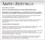 Ärzte Zeitung - September 2011:Uneins bei Patientenrechten Ärzte Zeitung - September 2011: Sind nur Anwälte Gewinner neuer Bedarfsplanung?