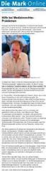 Die-Mark-Online - Januar 2013: Hilfe bei Medizinrechtsproblemen