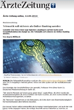 Ärzte Zeitung - September 2014: Telematik soll sicherer als Online-Banking werden