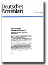 Deutsches Ärzteblatt - August 2003: Kostenfreie Erstberatung in Medizinrechtsfragen Deutsches Ärzteblatt - August 2003: Kostenfreie Erstberatung in Medizinrechtsfragen