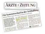Ärzte Zeitung - Februar 2004: Für Systemwechsel in der Arzthaftung Ärzte Zeitung - Februar 2004: Für Systemwechsel in der Arzthaftung