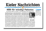 Kieler Nachrichten - August 2002: Hilfe für mündige Patienten Kieler Nachrichten - August 2002: Hilfe für mündige Patienten