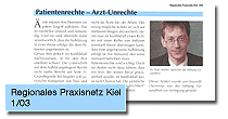 Regionales Praxisnetz Kiel - Januar 2003: Patientenrechte – Arzt-Unrechte: Ärzte müssen ihre Patienten vor jedem Eingriff aufklären... Regionales Praxisnetz Kiel - Januar 2003: Patientenrechte – Arzt-Unrechte: Ärzte müssen ihre Patienten vor jedem Eingriff aufklären...